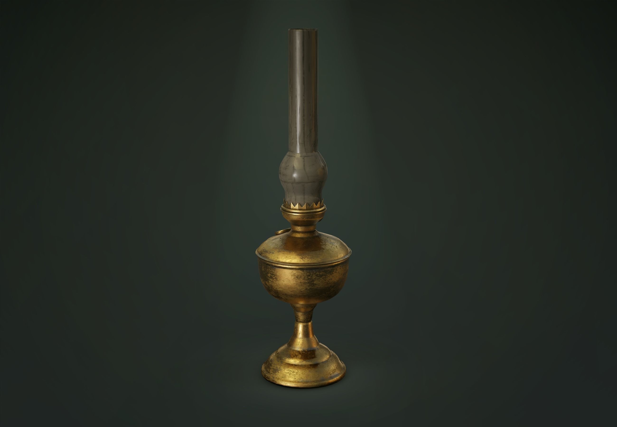 Oil Lantern PBR Game Ready Low-poly 3D model_3