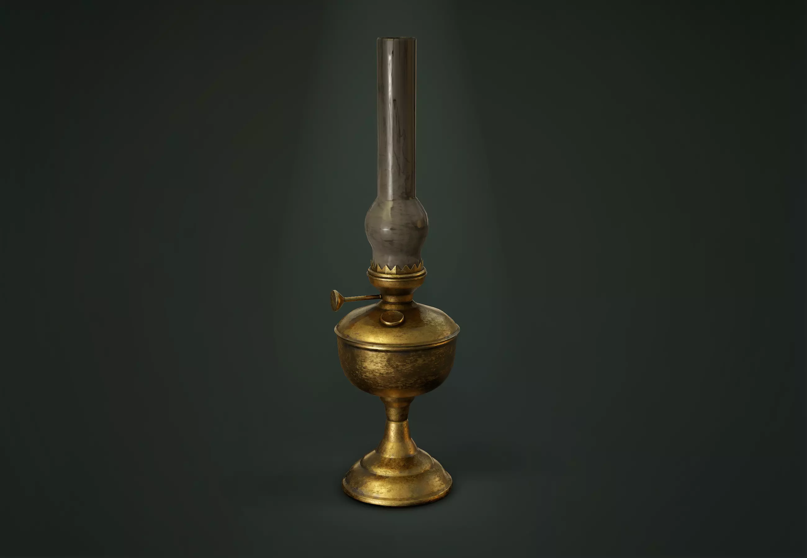 Oil Lantern PBR Game Ready Low-poly 3D model_0