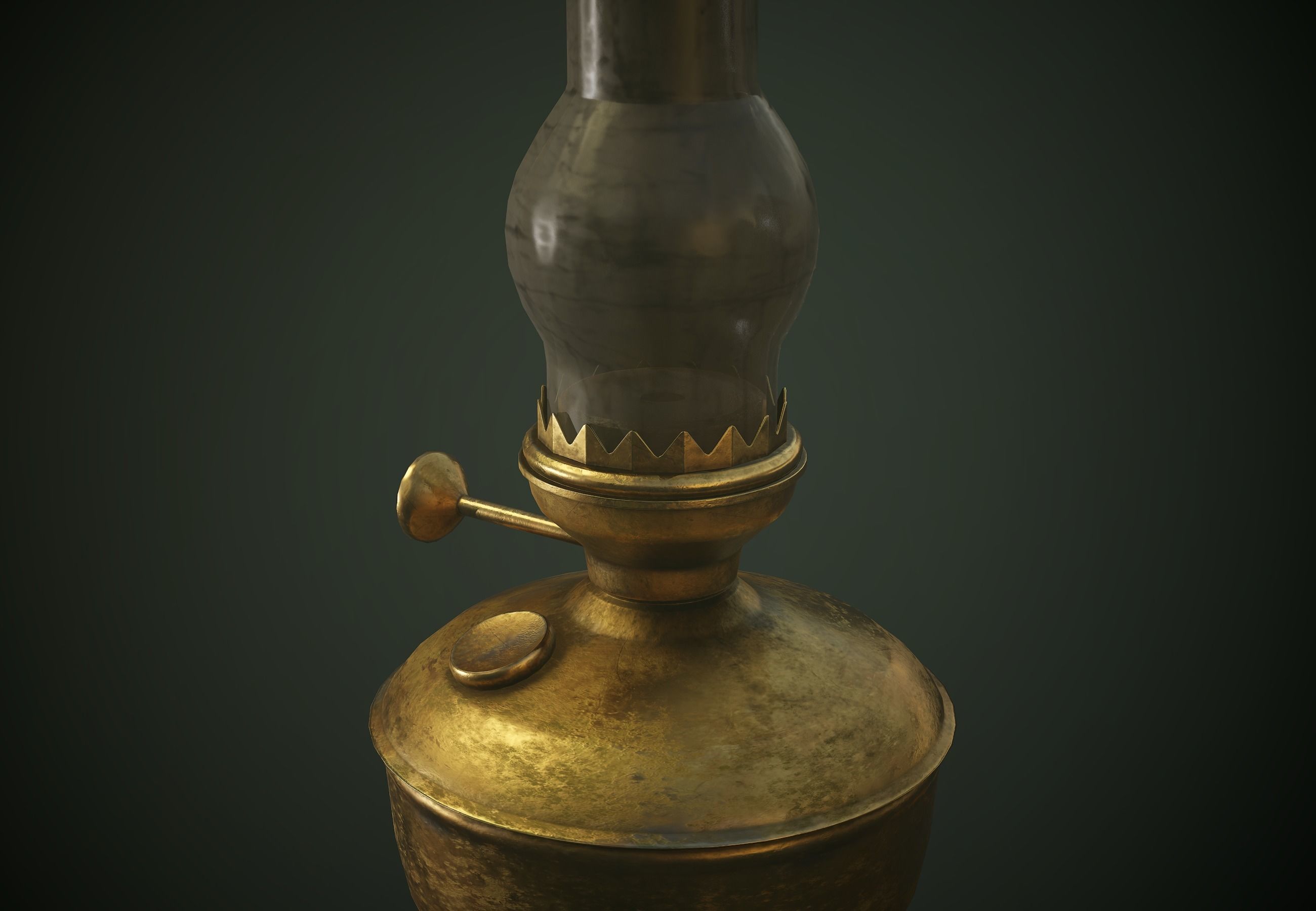 Oil Lantern PBR Game Ready Low-poly 3D model_10