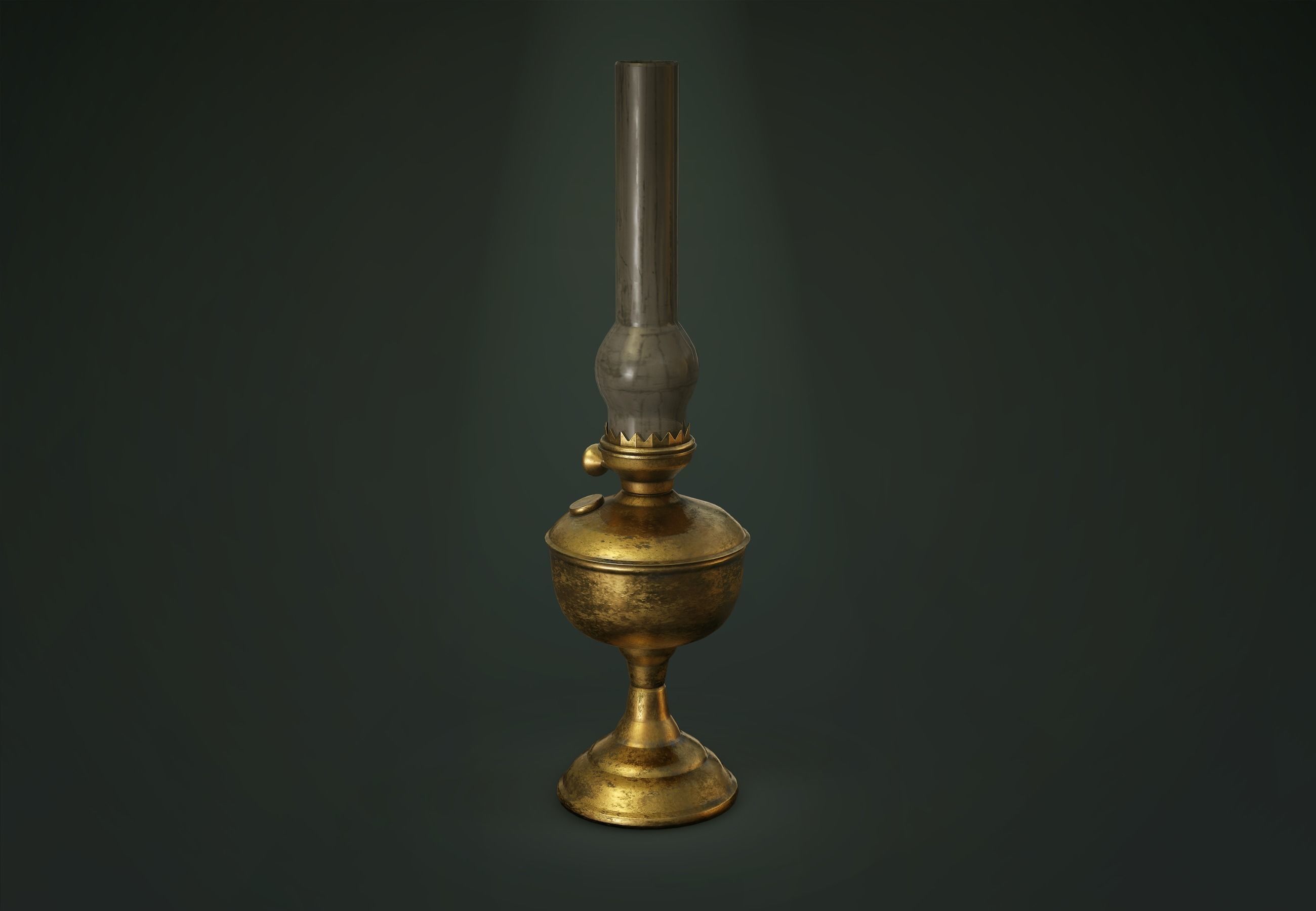 Oil Lantern PBR Game Ready Low-poly 3D model_2