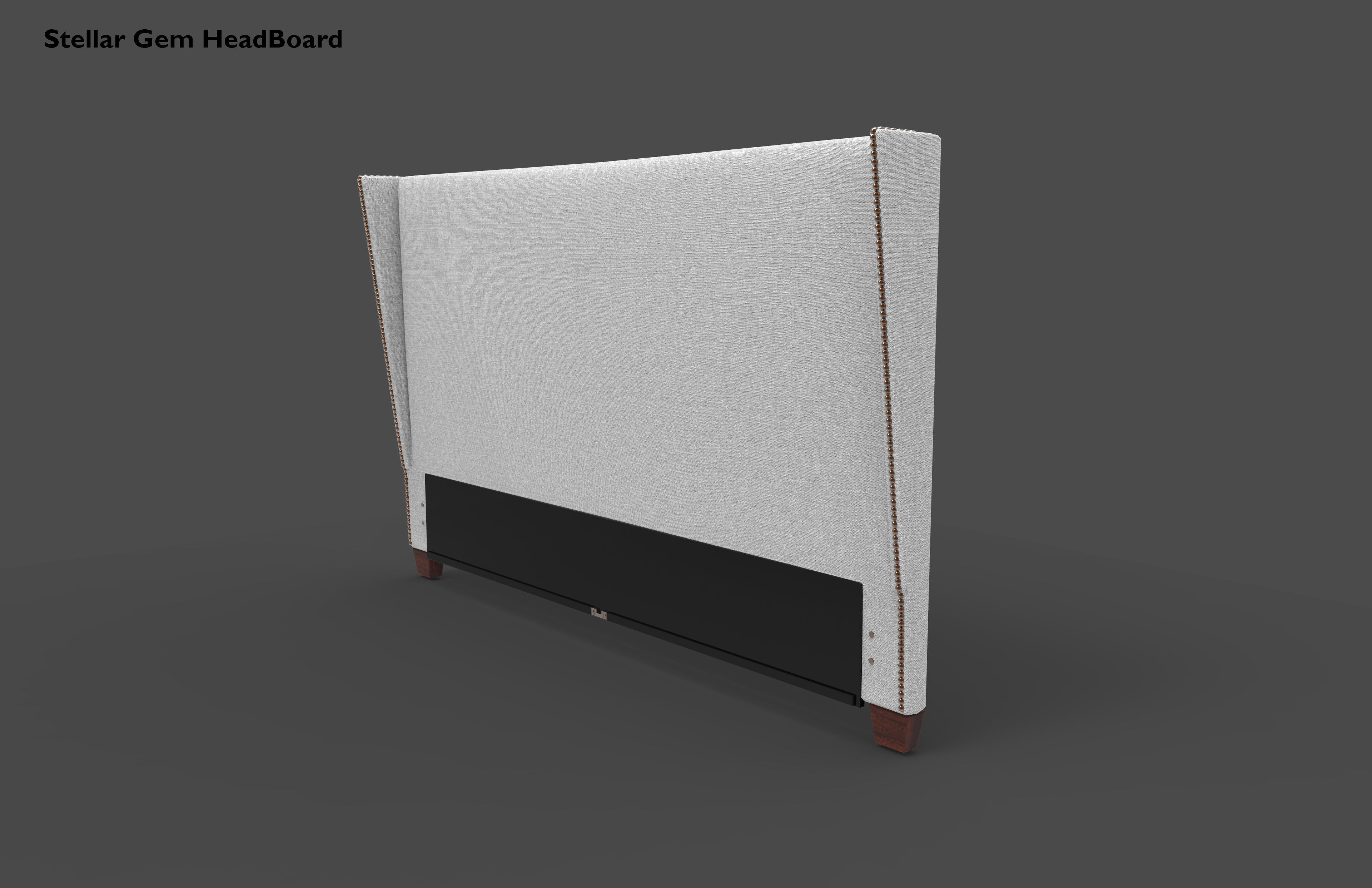 Bed with Storage Low-poly 3D model_1