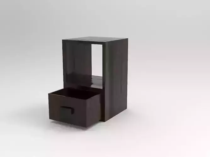 A Drawer wooden shelf with