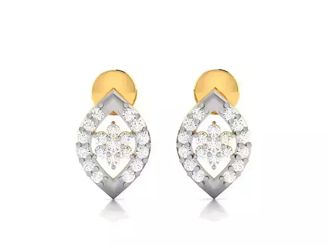 Women earrings 3dm render detail