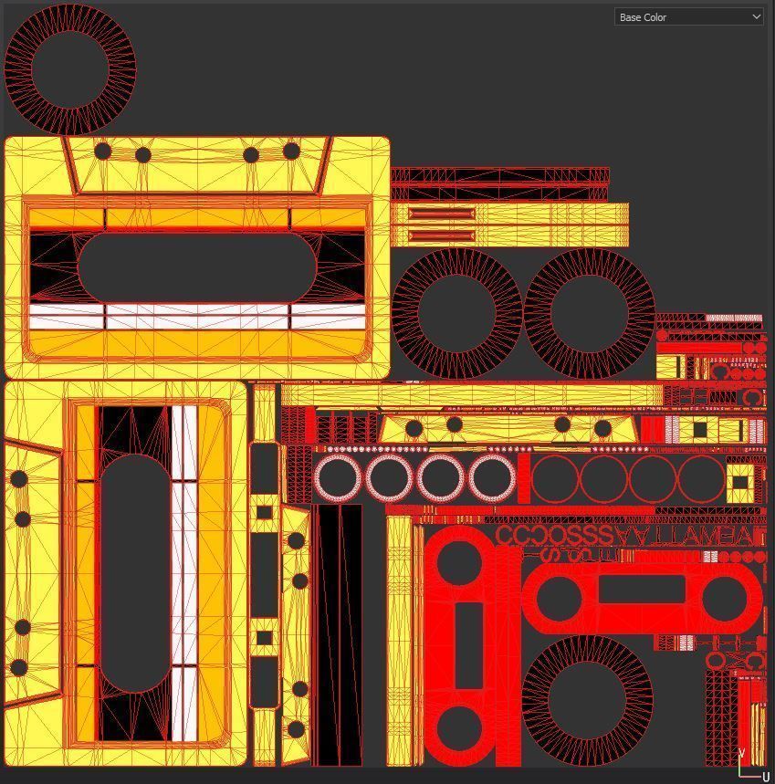 Analog Cassette Audio Tape Low-poly 3D model_10