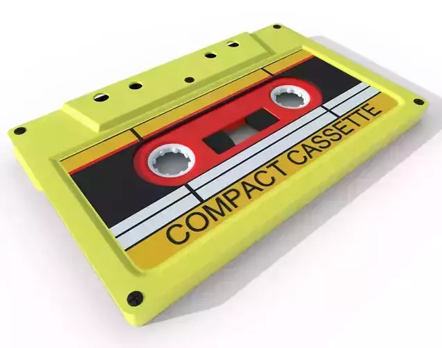 Analog Cassette Audio Tape Low-poly 3D model