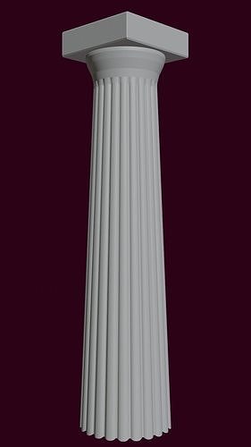 Ancient Column Low-poly 3D model