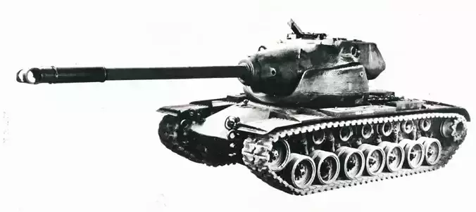 155mm Gun Heavy  Tank T58  Low-poly 3D model