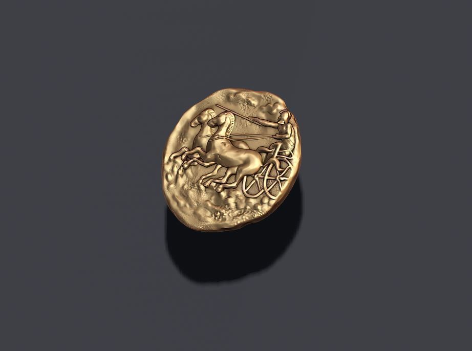 old coin 3D print model_4