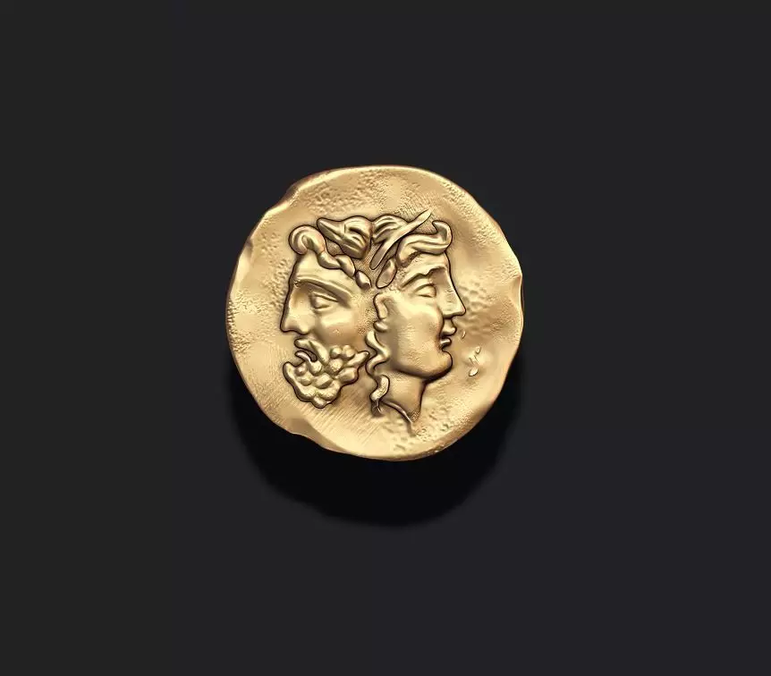 old coin 3D print model_0