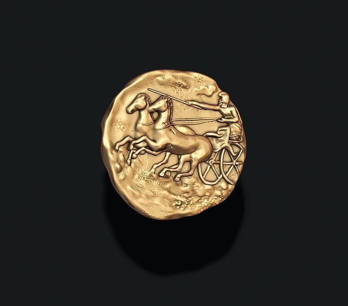 old coin 3D print model_1