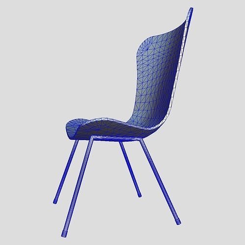 Chair 5 Low-poly 3D model 6