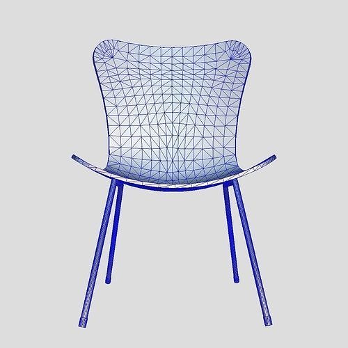 Chair 5 Low-poly 3D model 4