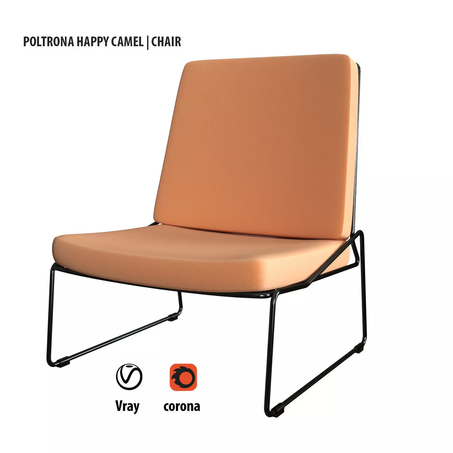 POLTRONA HAPPY CAMEL Chair 3D model_0