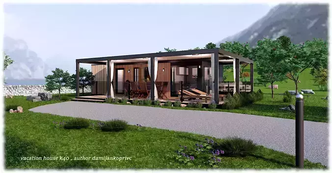 modern mobile home tiny house vacation house on 40m2