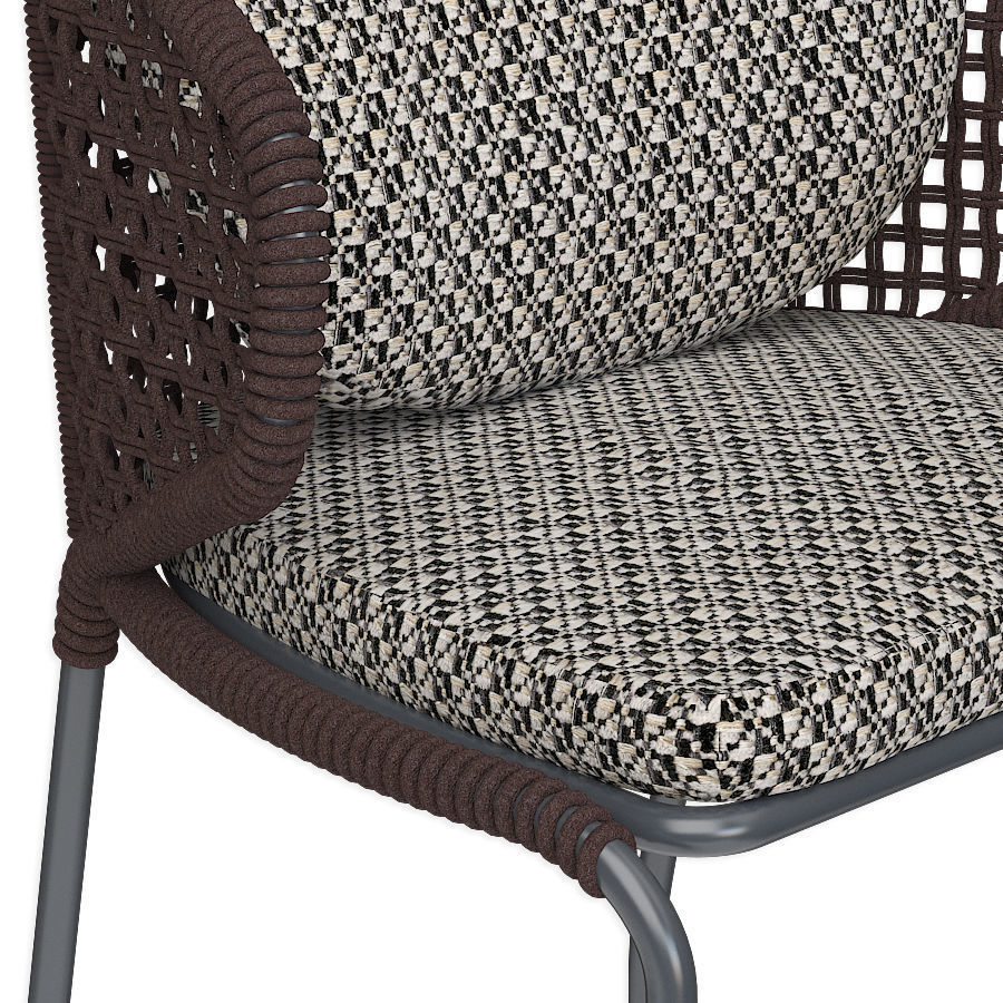 Chair Aston Cord Minotty Table Bellagio Lounge Bronze set 3D model_3