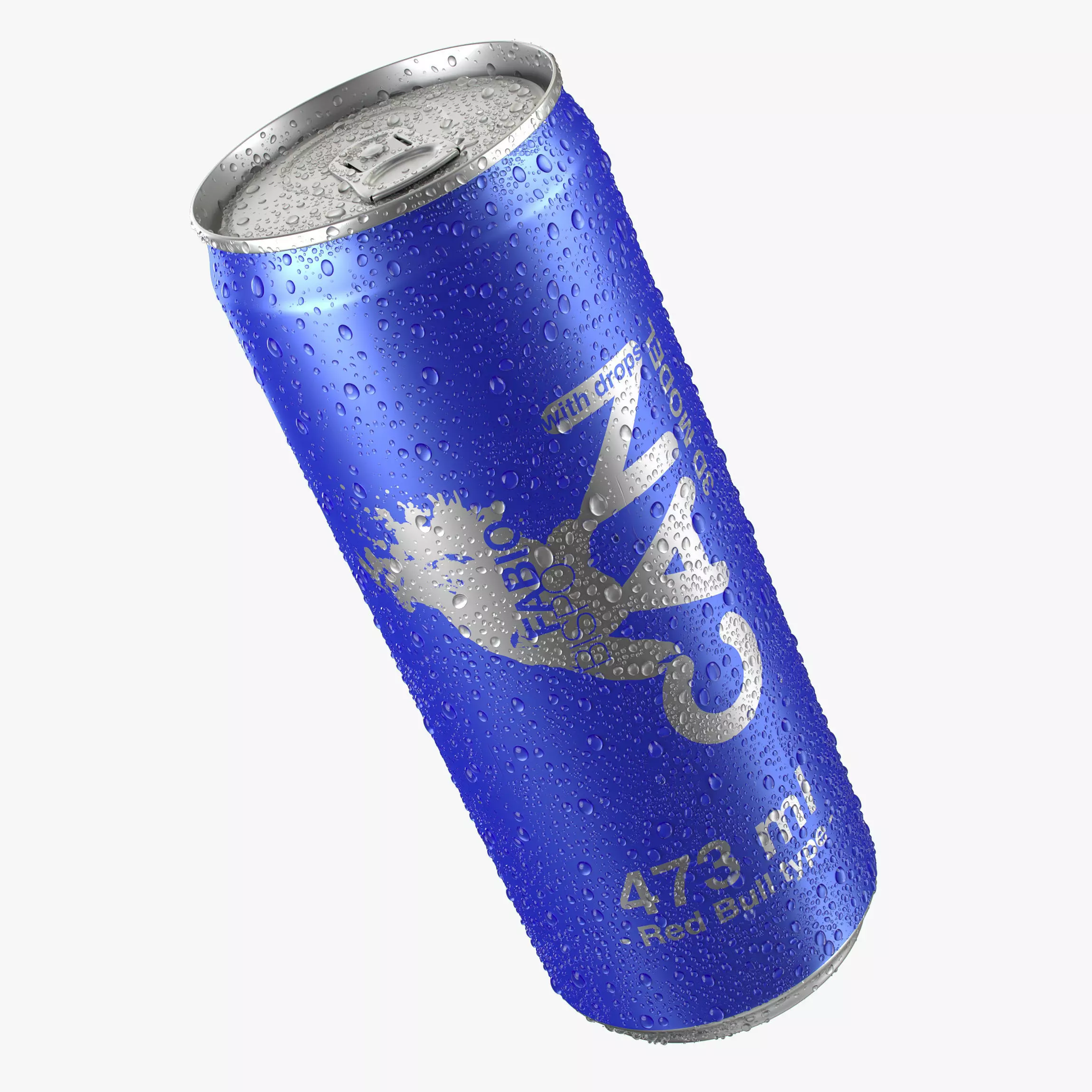 Can With Water Droplets 473ml Red Bull type  3D model_0