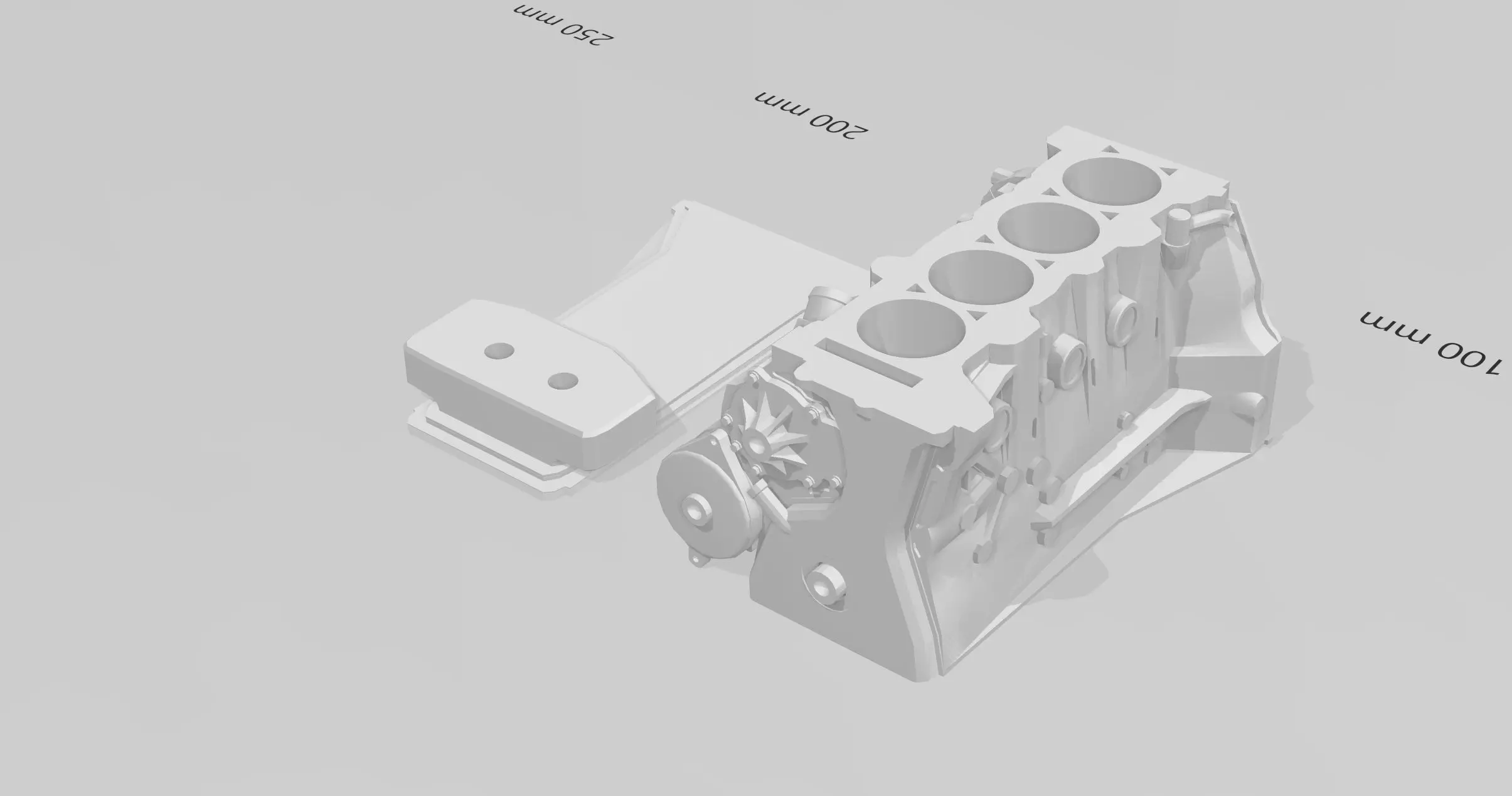 SR20 full block and oilpan for RC  3D print model_0