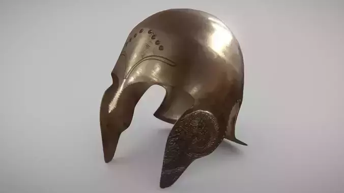 Gallic helmet Low-poly 3D model