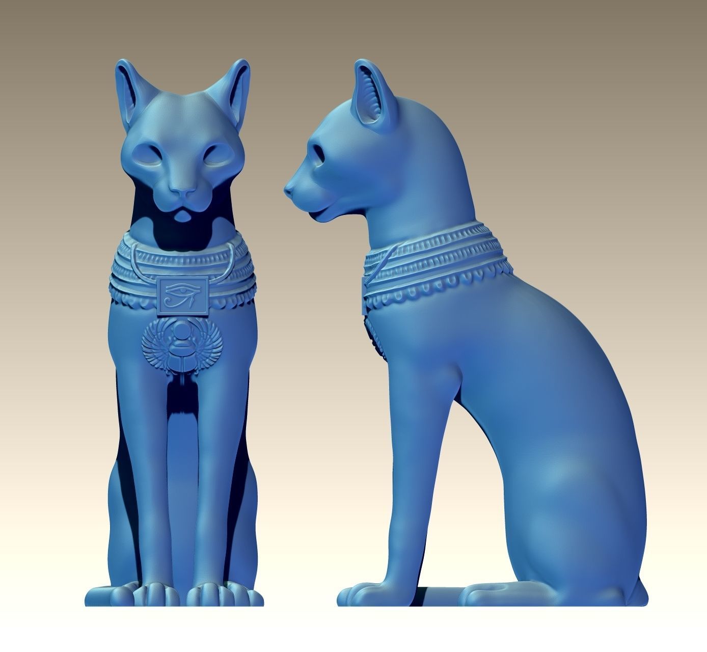 Egyptian ritual cat - Sekhmet Goddess - Bastet Goddess 3D print model_5