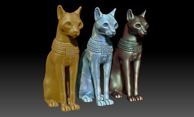 Egyptian ritual cat - Sekhmet Goddess - Bastet Goddess 3D print model