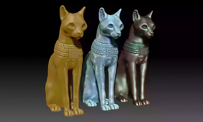 Egyptian ritual cat - Sekhmet Goddess - Bastet Goddess 3D print model