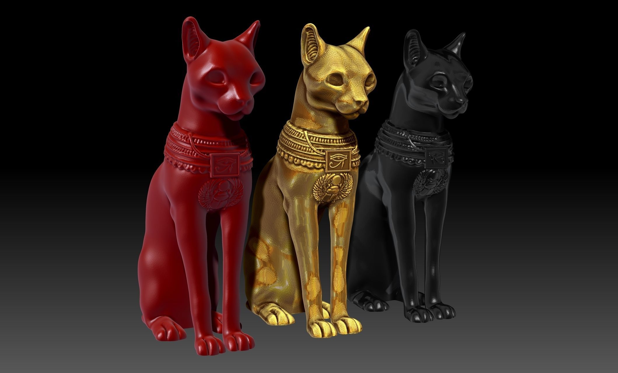 Egyptian ritual cat - Sekhmet Goddess - Bastet Goddess 3D print model_19