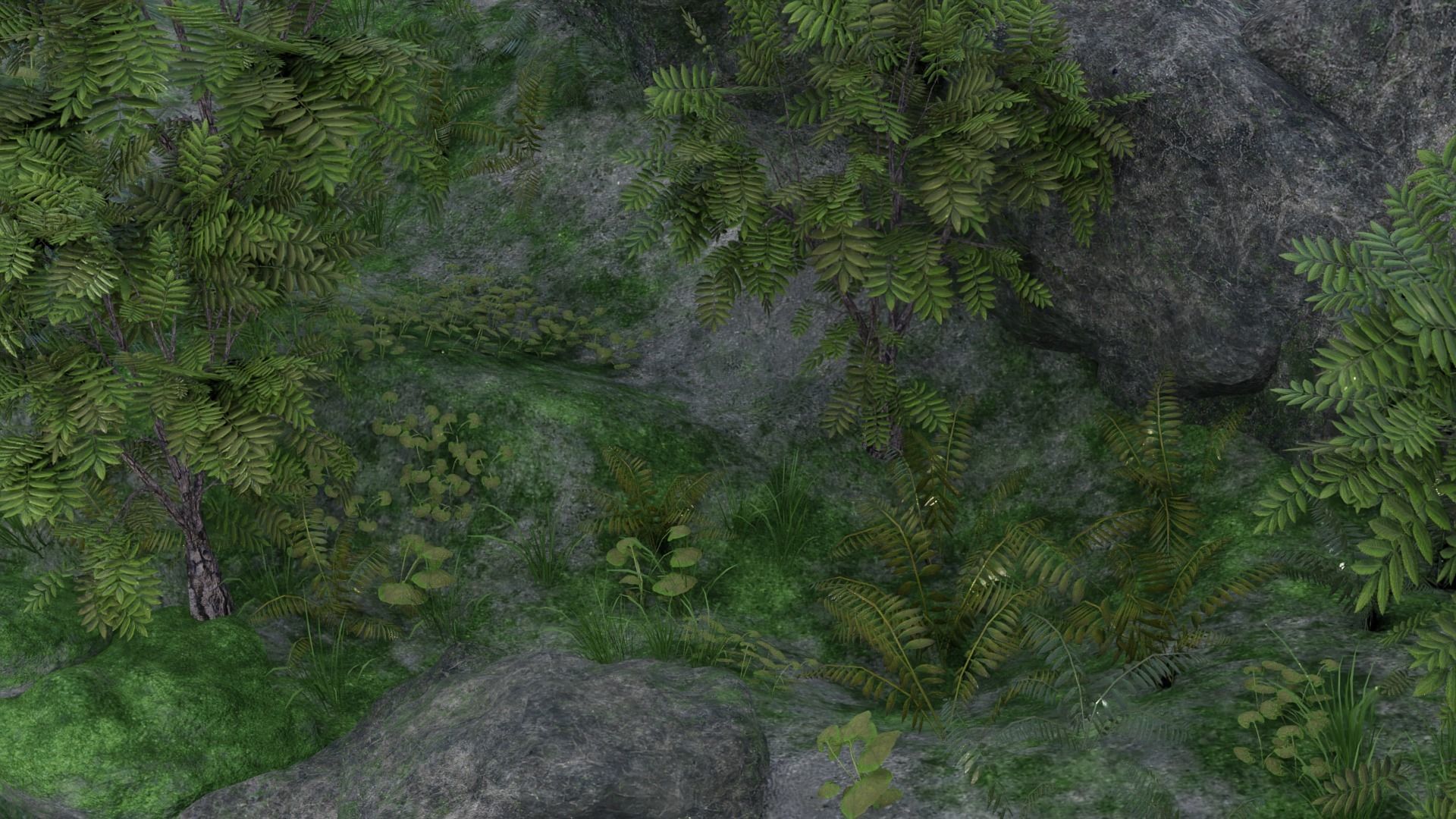 Pond Scene 3D model_7