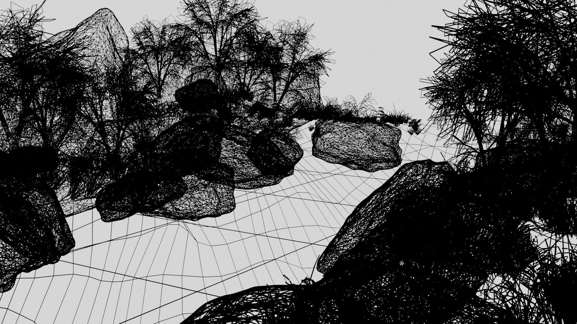 Pond Scene 3D model_11