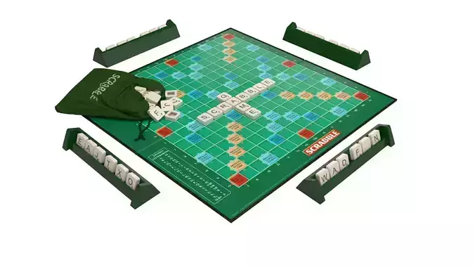 Scrabble Game 3D model