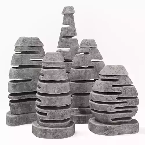 Stone light  Neo decorative n3 3D model