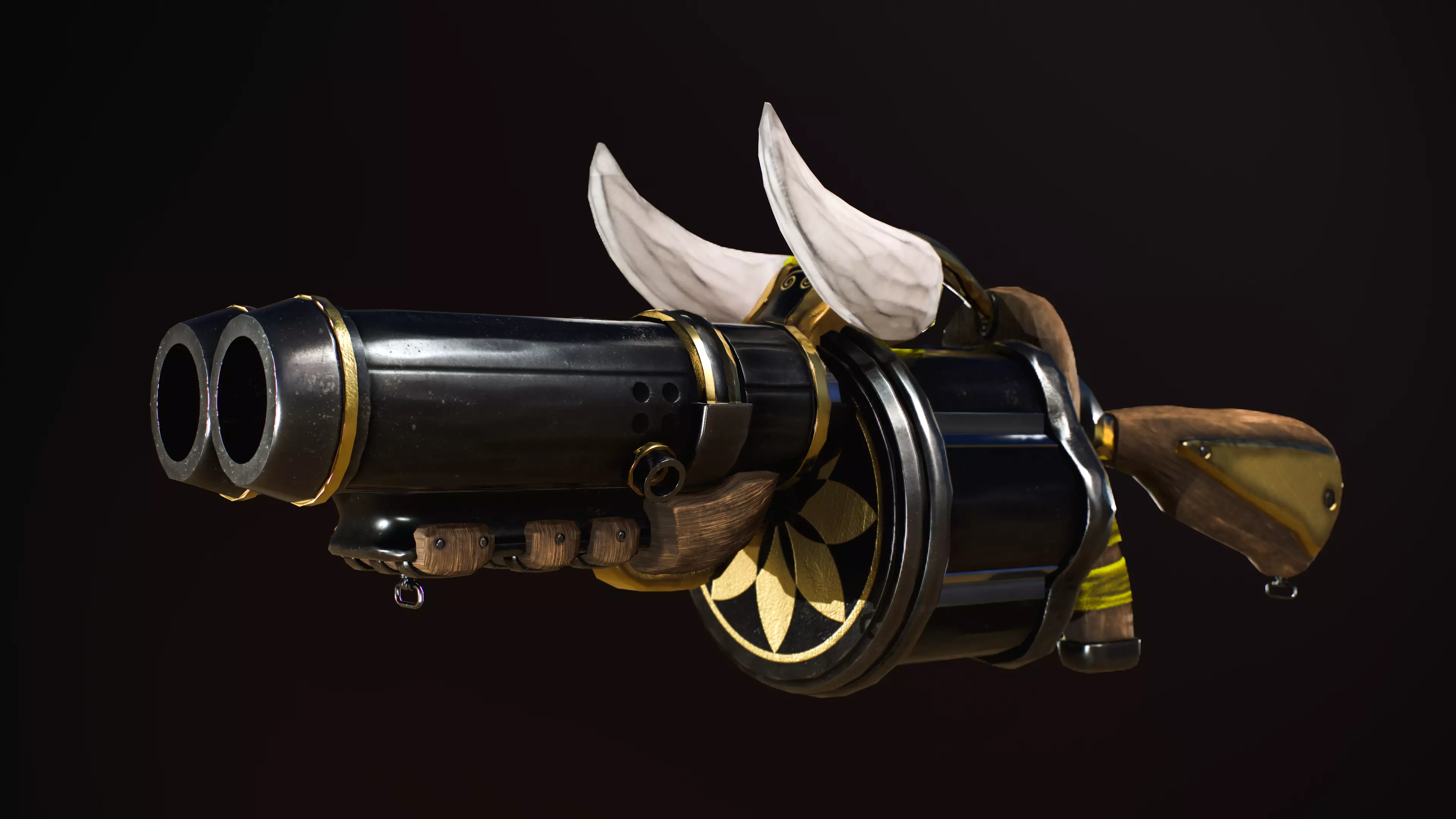 Stylized Grenade launcher Game-ready Low-poly 3D model