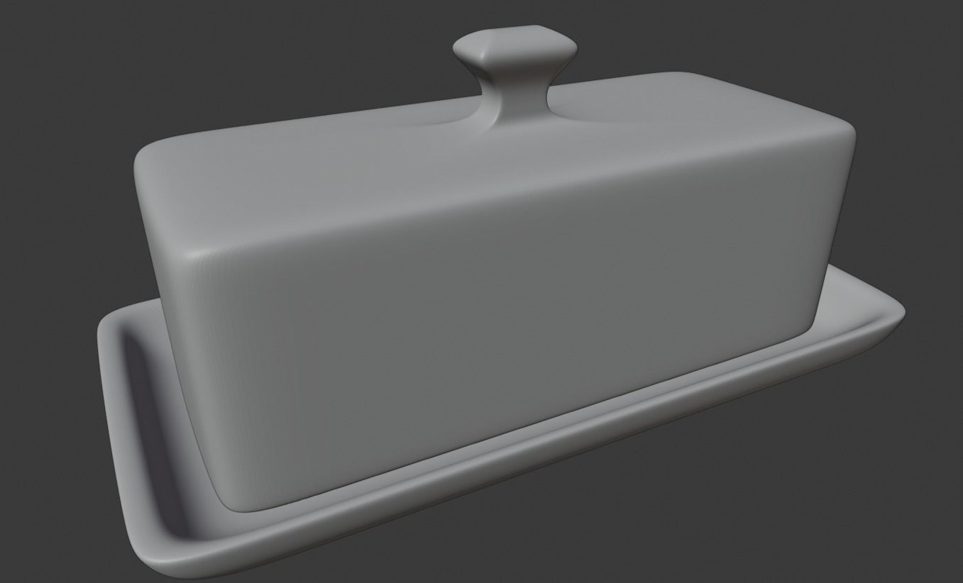 3D model Butter Dish VR / AR / low-poly | CGTrader
