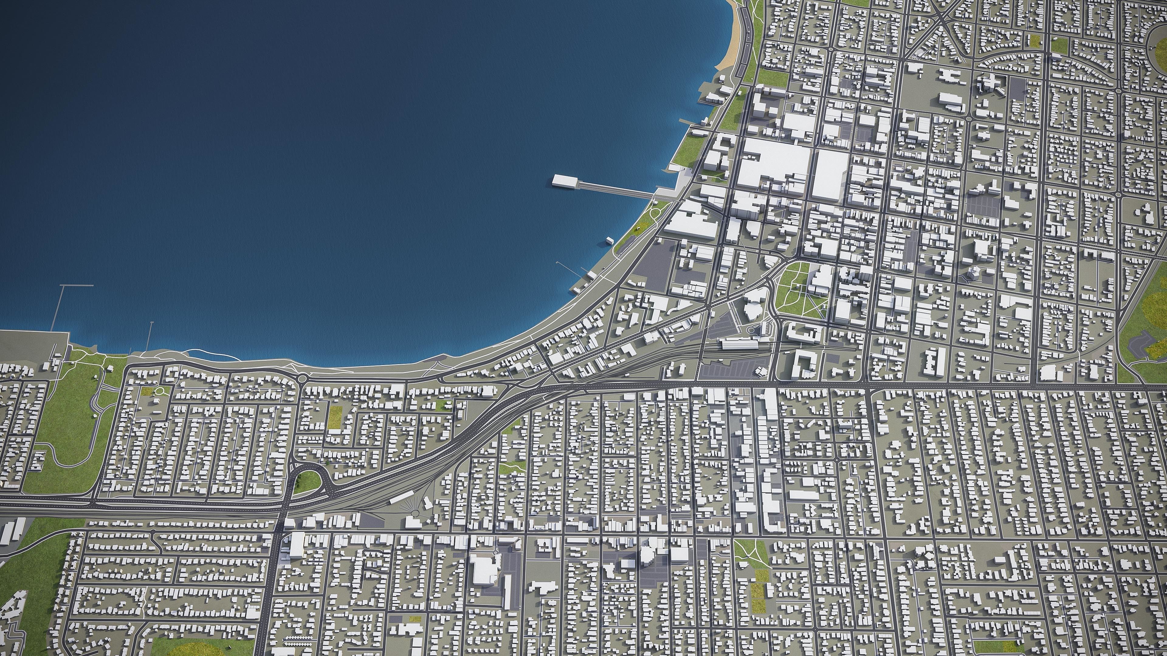Geelong - 3D City Model Low-poly 3D model_3