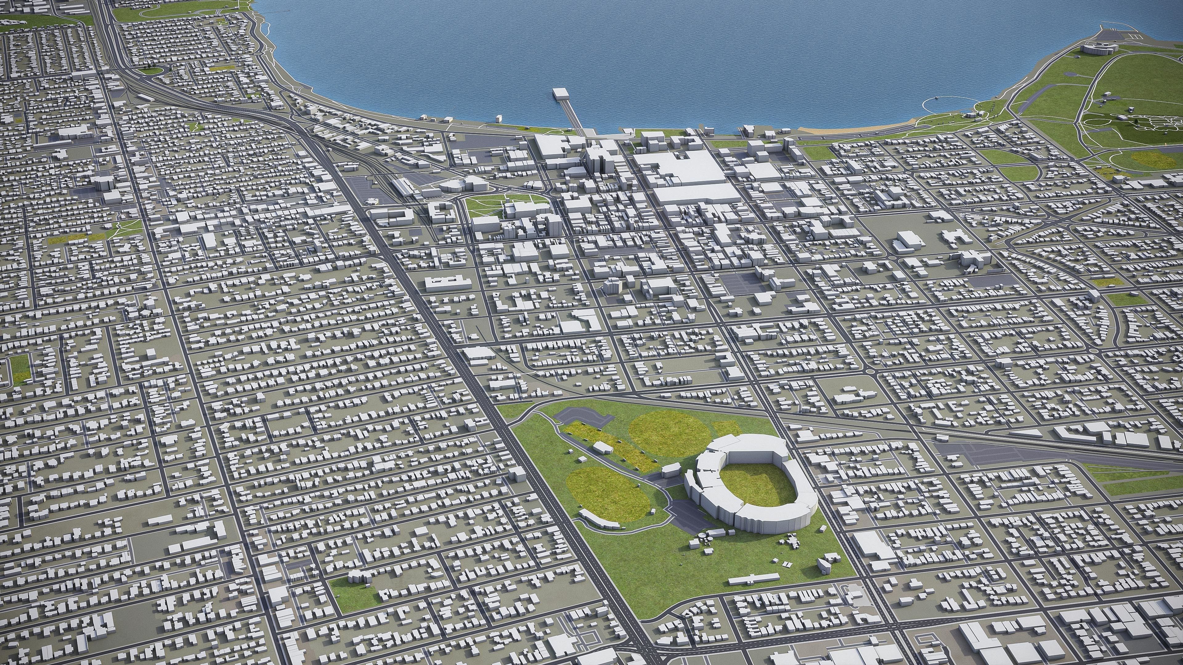 Geelong - 3D City Model Low-poly 3D model_2