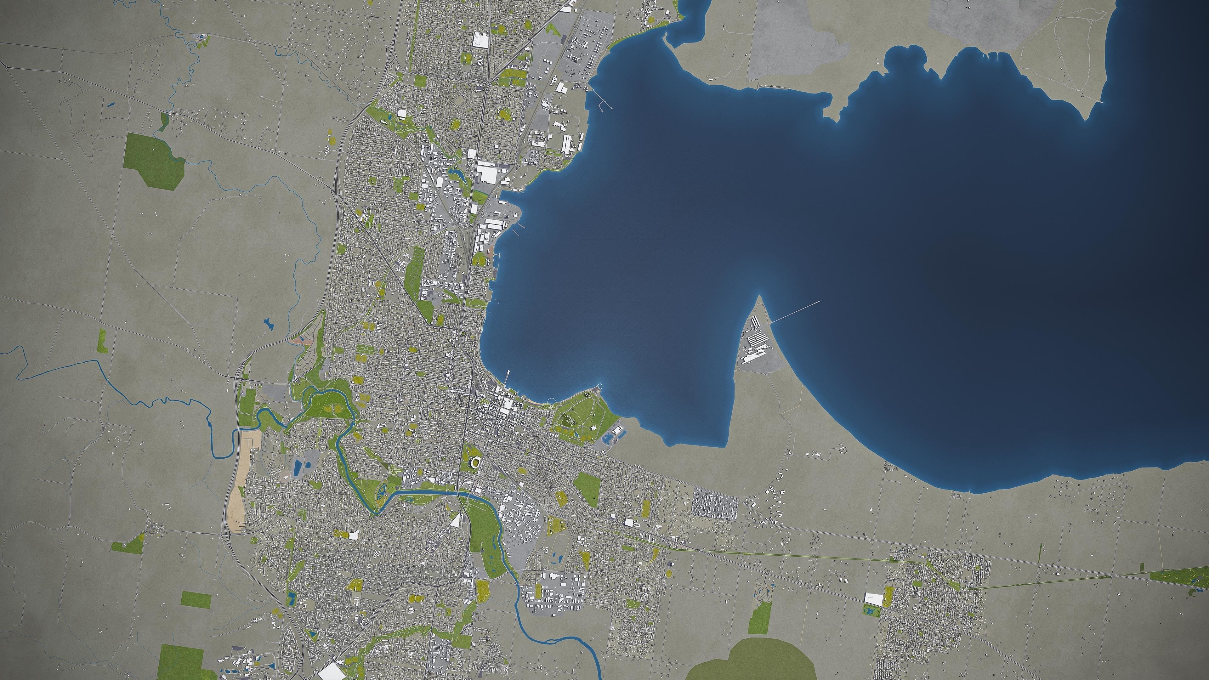 Geelong - 3D City Model Low-poly 3D model_10