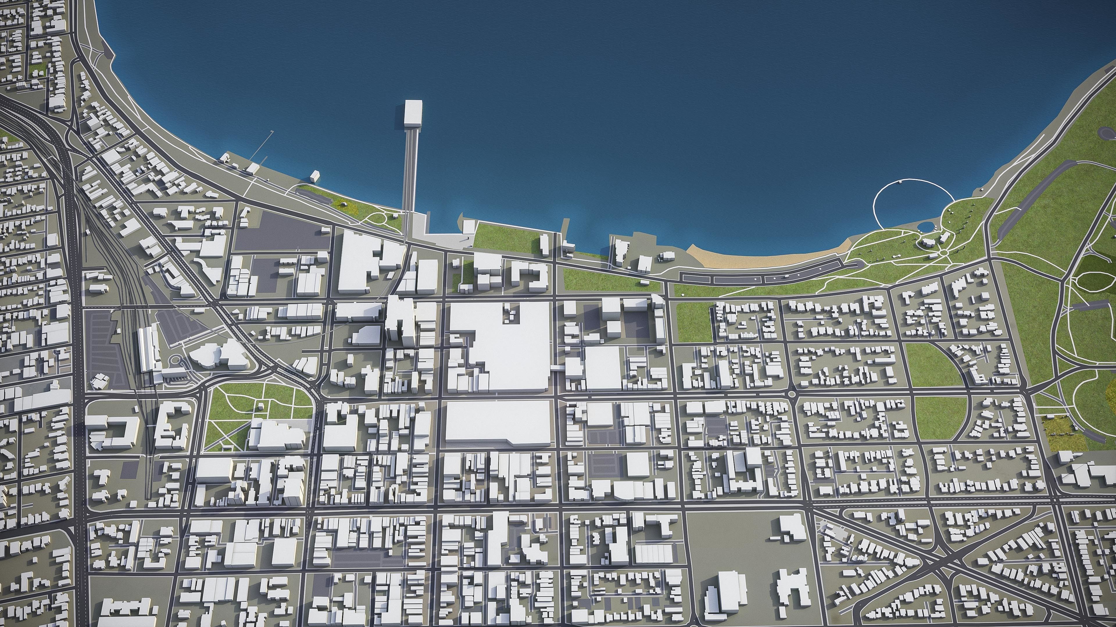 Geelong - 3D City Model Low-poly 3D model_6
