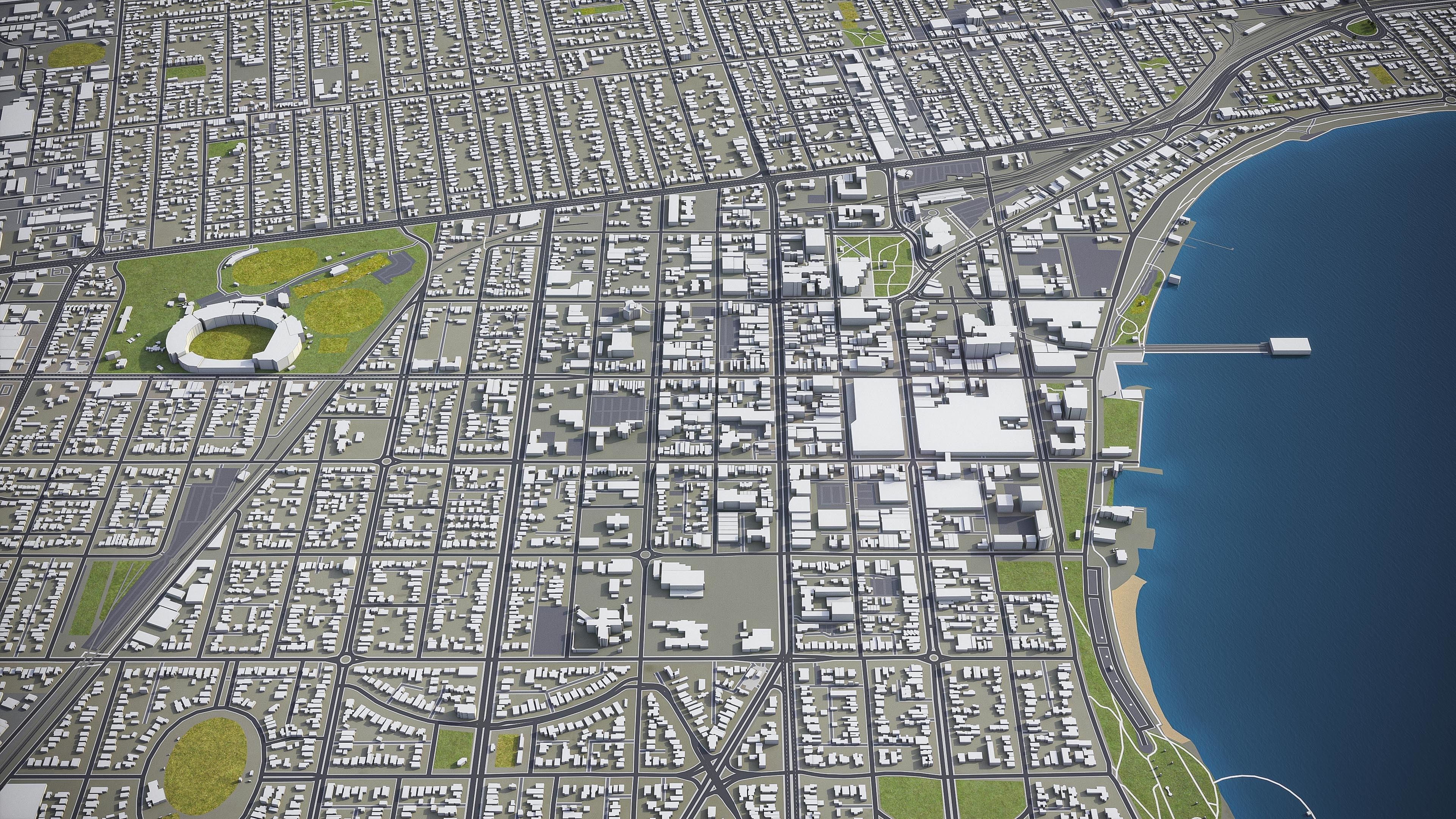 Geelong - 3D City Model Low-poly 3D model_5
