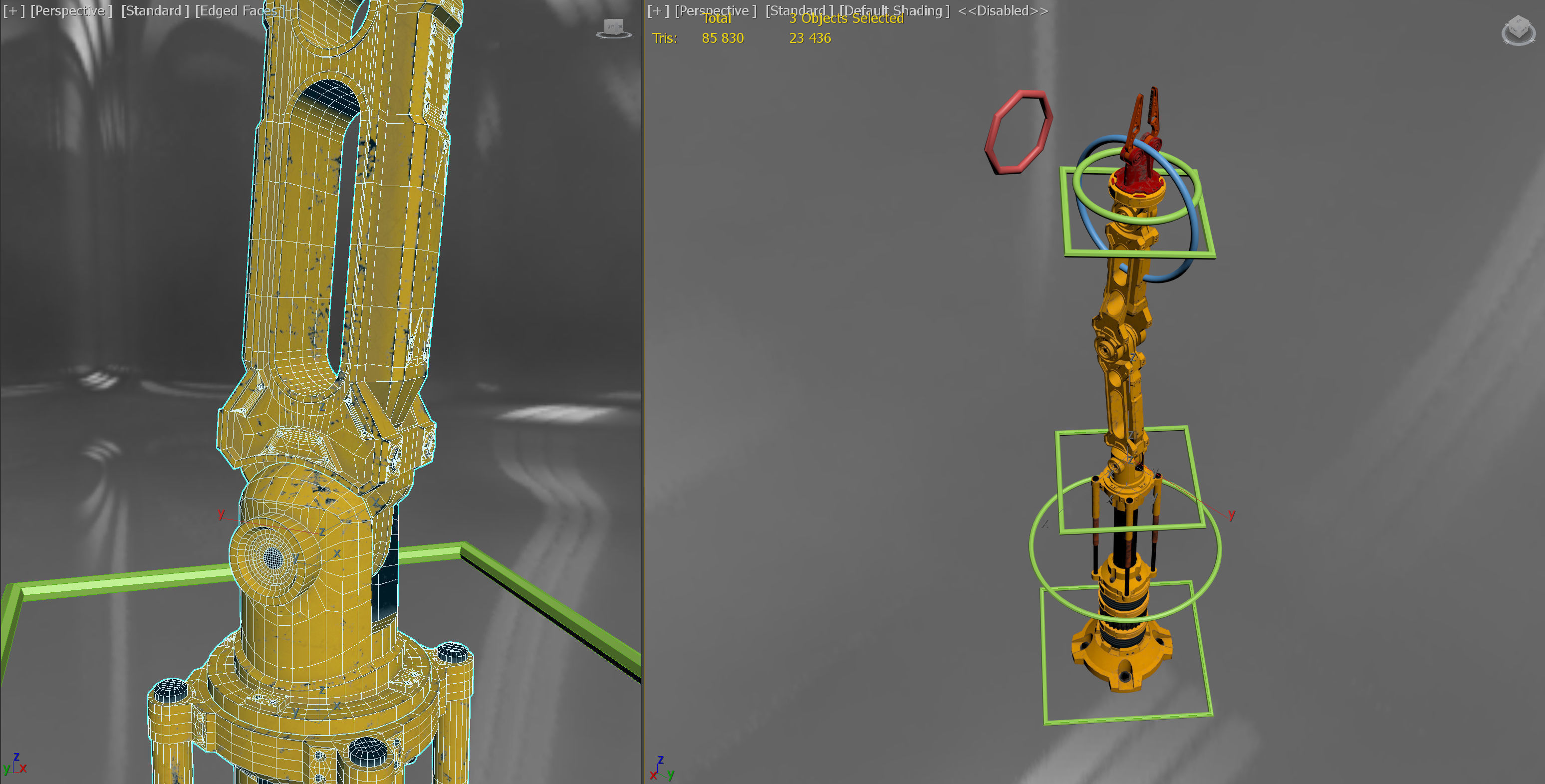 Robotic Arm White PBR Rigged Low-poly 3D model_10