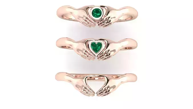 hands heart rings