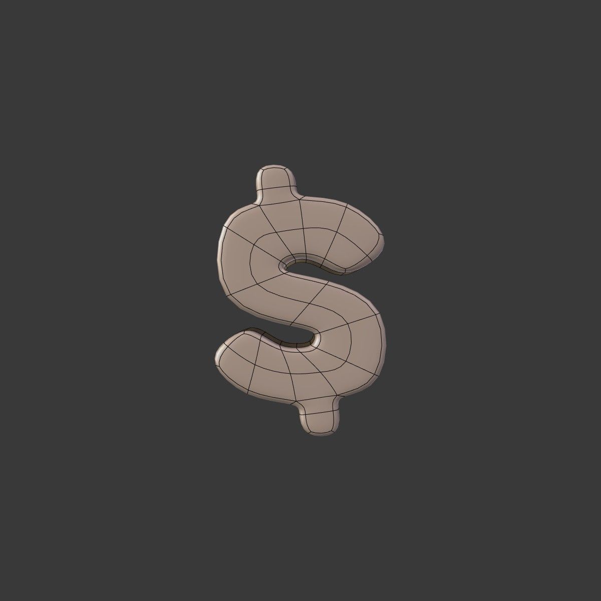 Cartoon Alphabet Uppercase and Lowercase Low-poly 3D model_25
