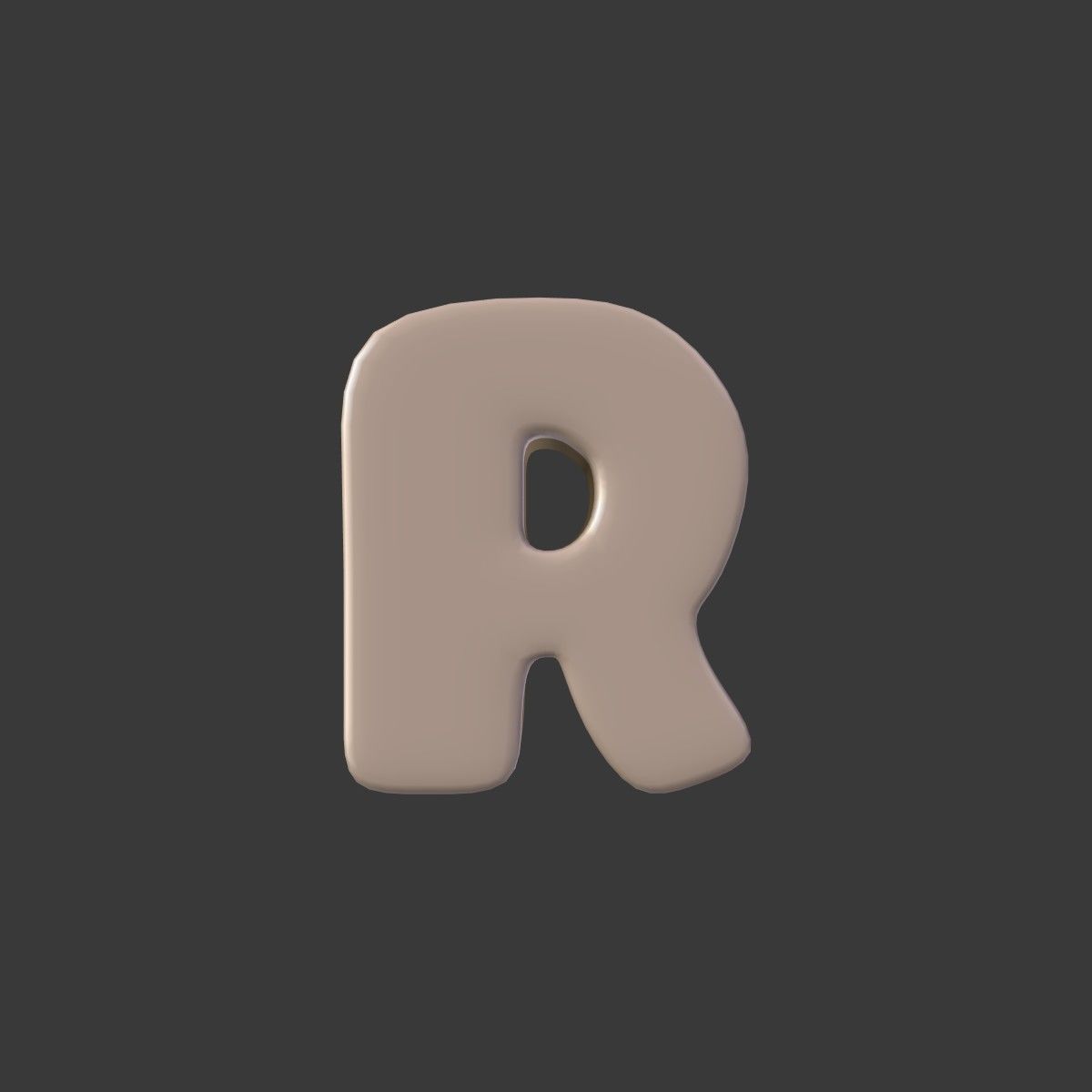 Cartoon Alphabet Uppercase and Lowercase Low-poly 3D model_18