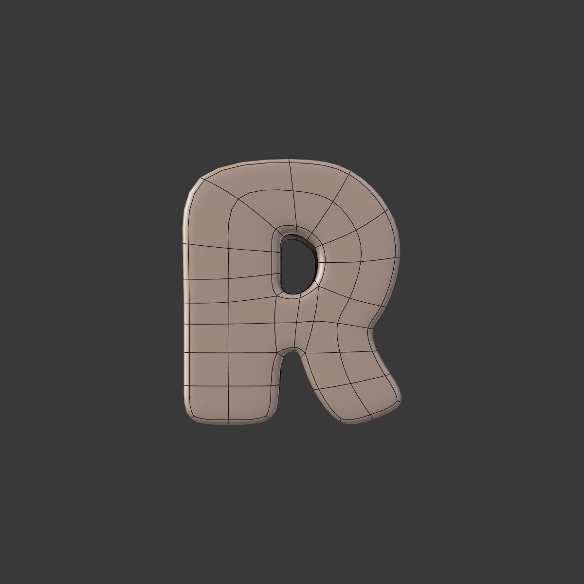 Cartoon Alphabet Uppercase and Lowercase Low-poly 3D model_19