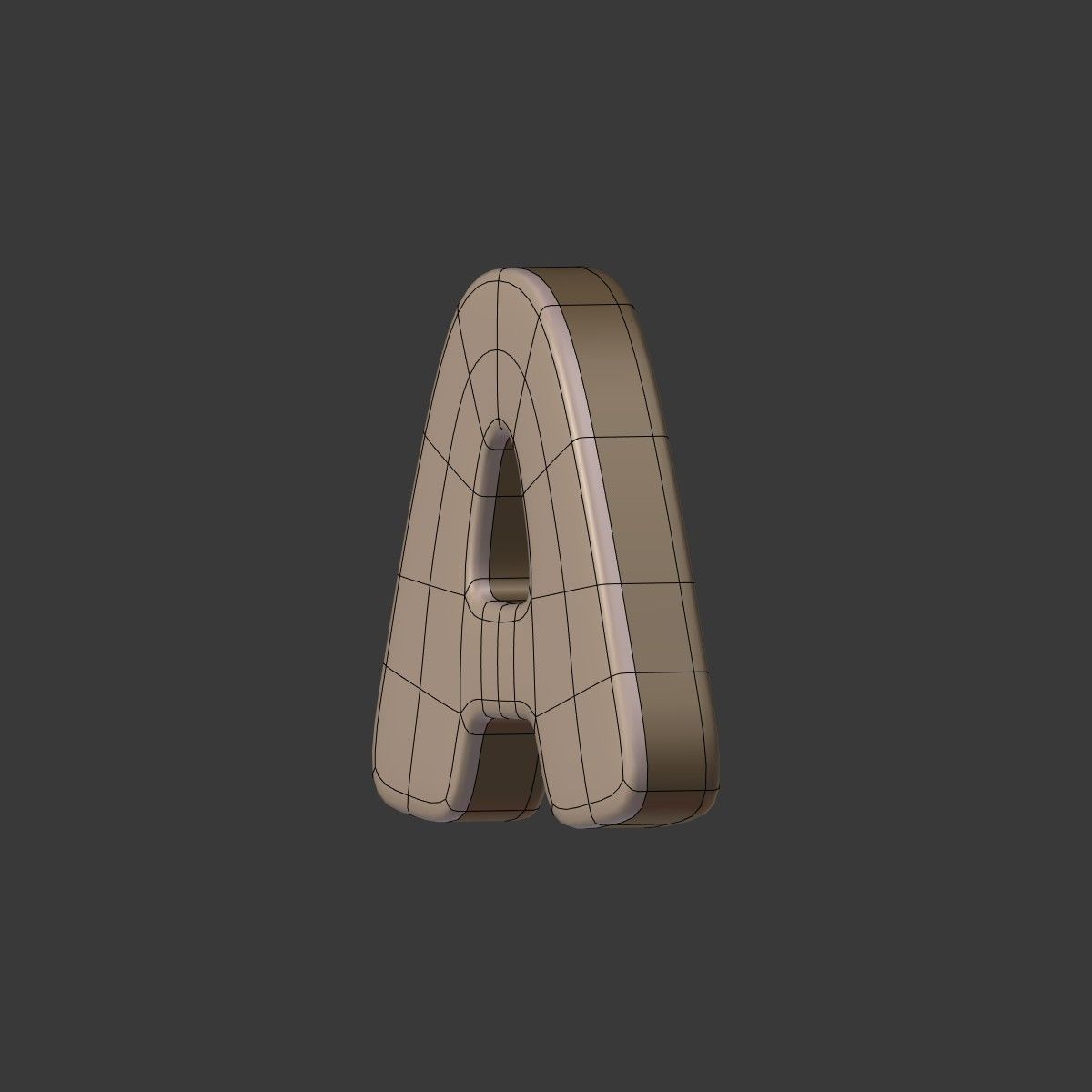 Cartoon Alphabet Uppercase and Lowercase Low-poly 3D model_1