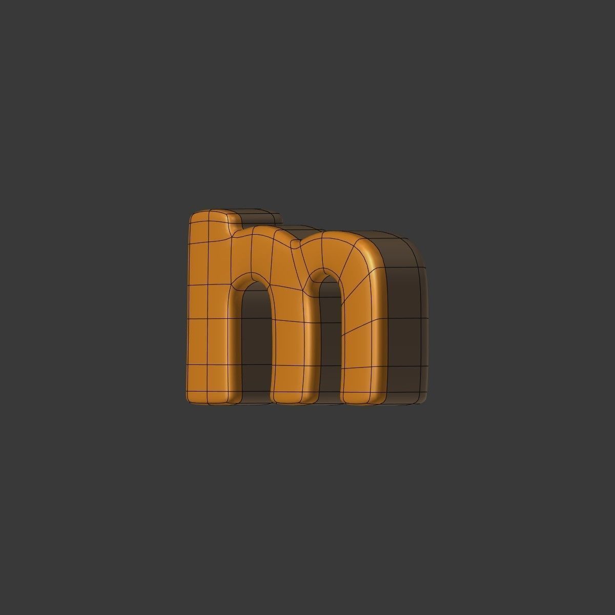 Cartoon Alphabet Uppercase and Lowercase Low-poly 3D model_4