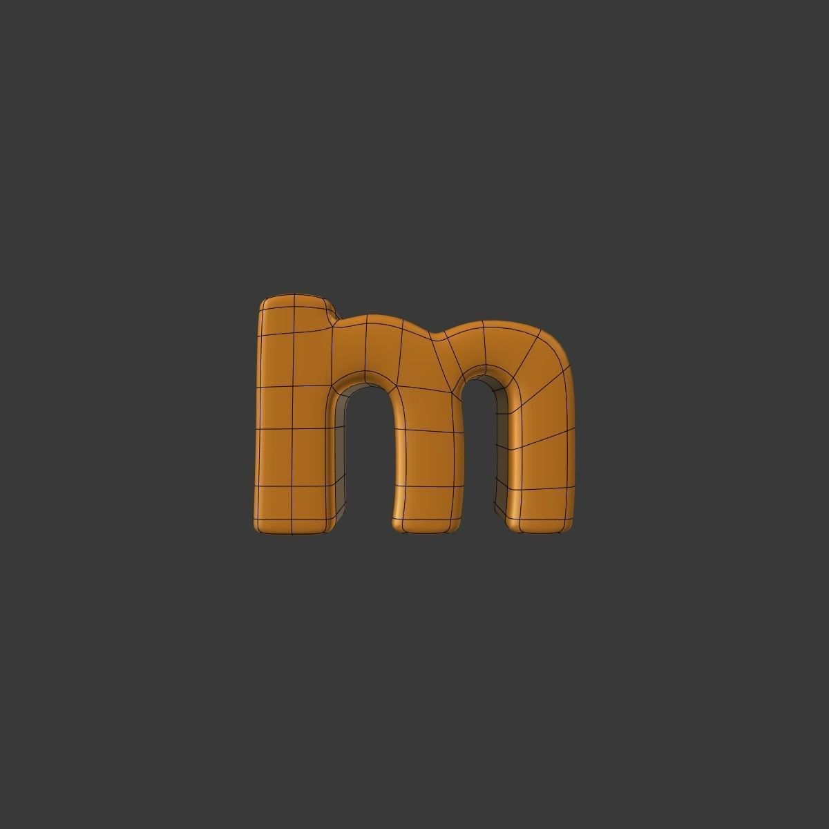 Cartoon Alphabet Uppercase and Lowercase Low-poly 3D model_16