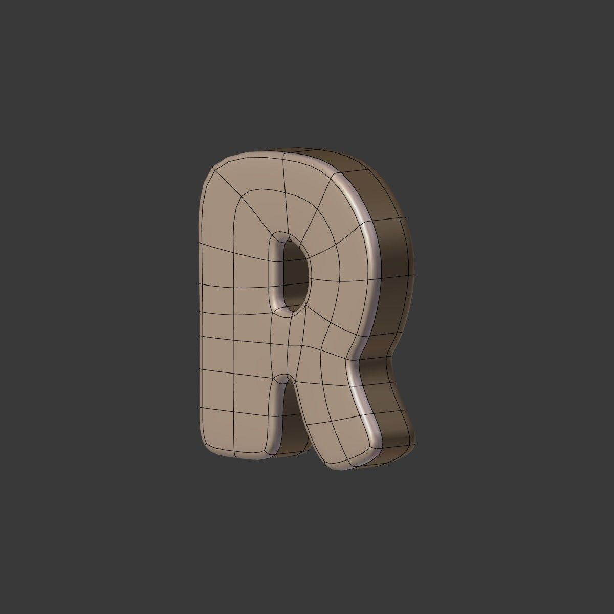 Cartoon Alphabet Uppercase and Lowercase Low-poly 3D model_20