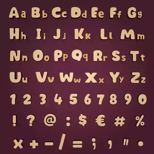 Cartoon Alphabet Uppercase and Lowercase