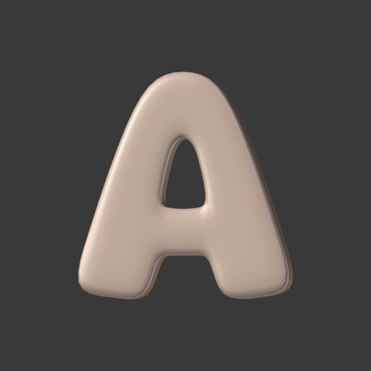 Cartoon Alphabet Uppercase and Lowercase Low-poly 3D model_12