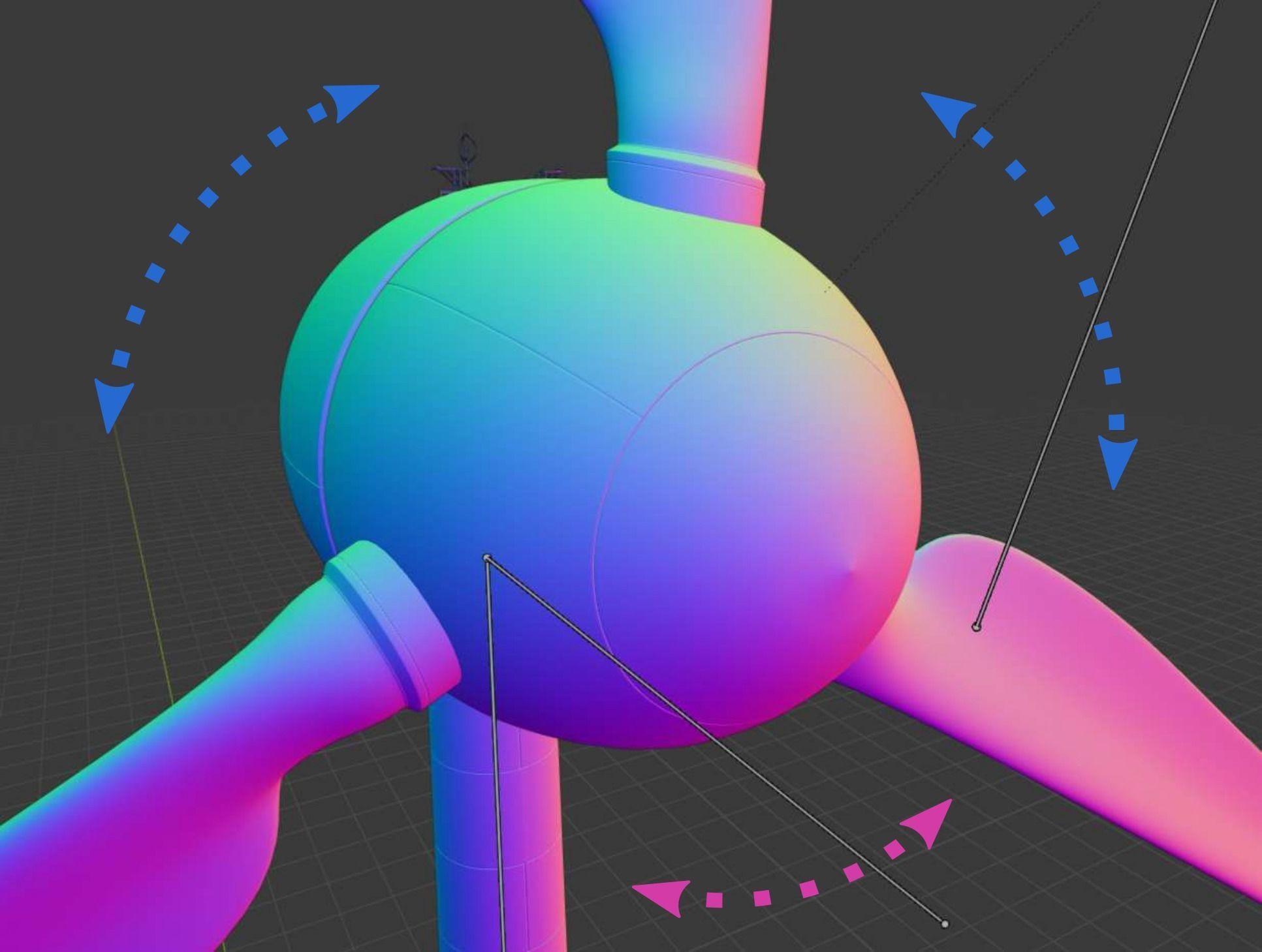 Wind Turbine Animated Riged Model Low-poly 3D model_8