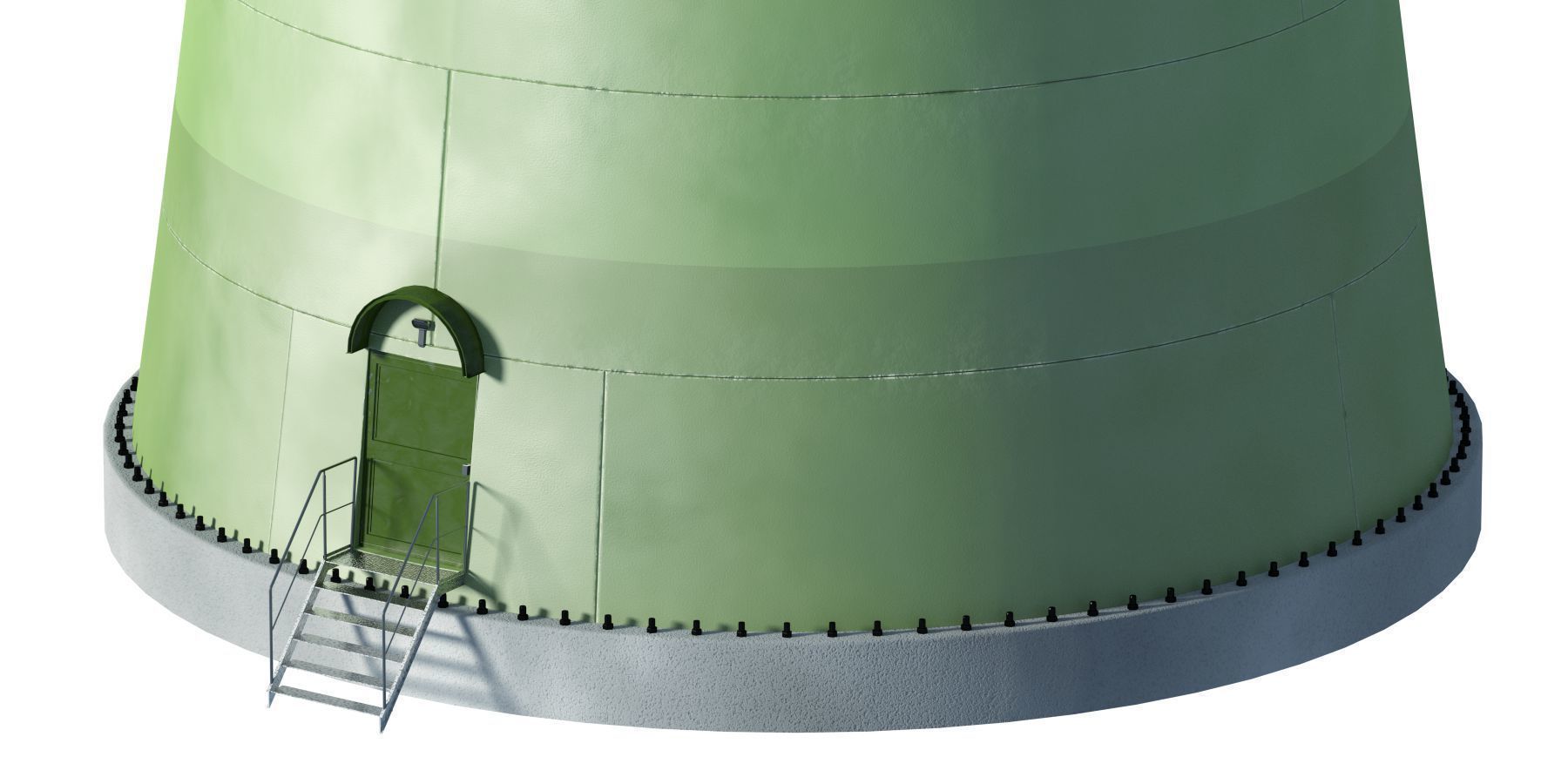 Wind Turbine Animated Riged Model Low-poly 3D model_3